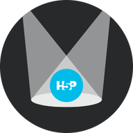 This is a photo of H5P's logo